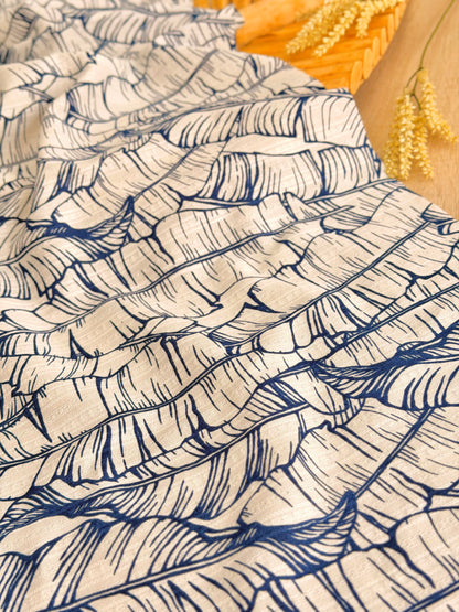 Embroidered Cotton Banana Grove