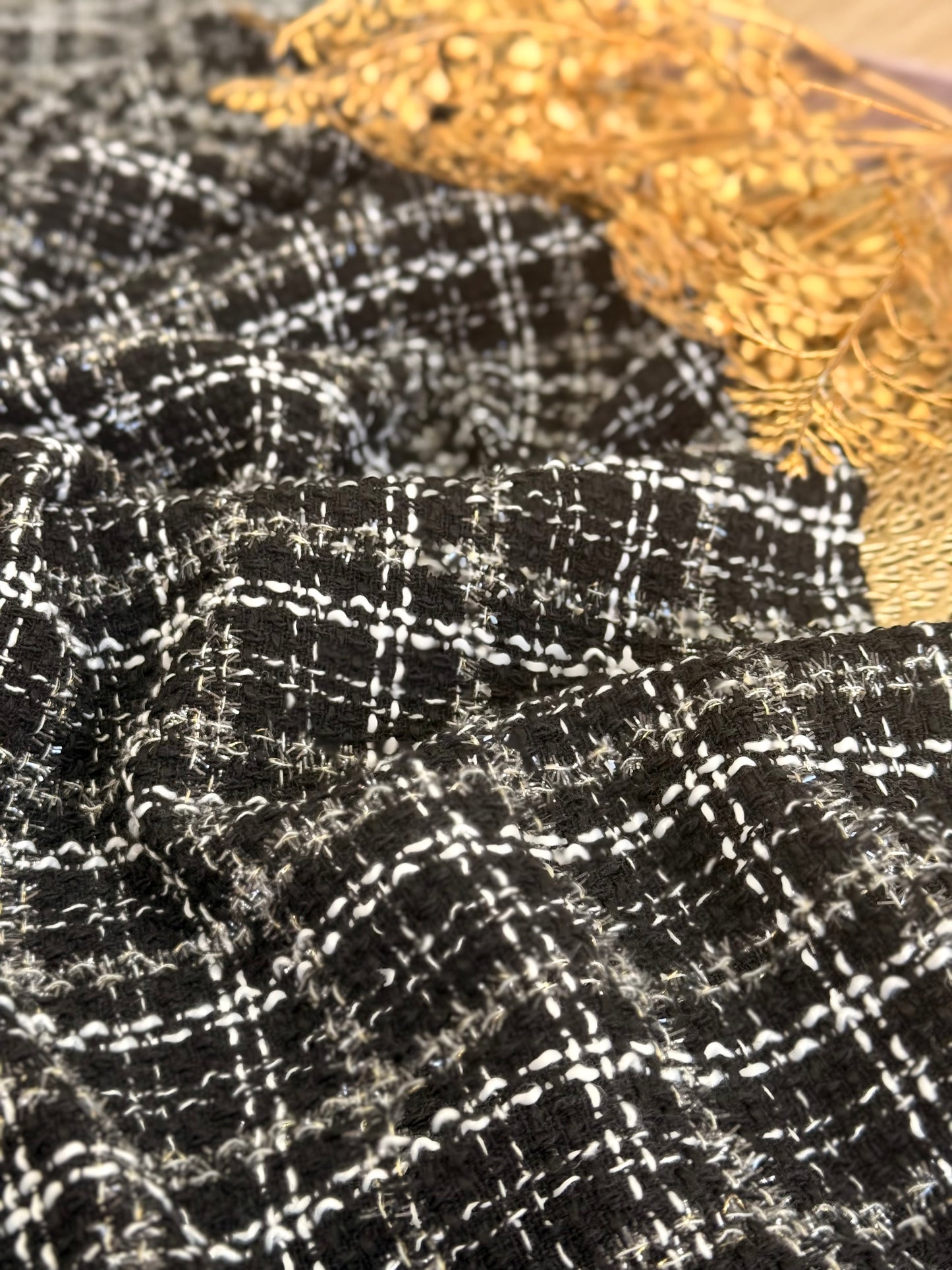 Tweed Check Noir