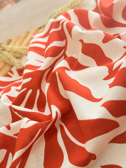 Printed Linen Tropical Silhouette