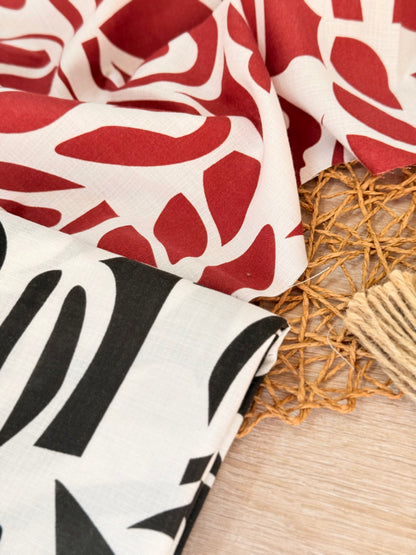 Printed Slub Linen Palma Brava