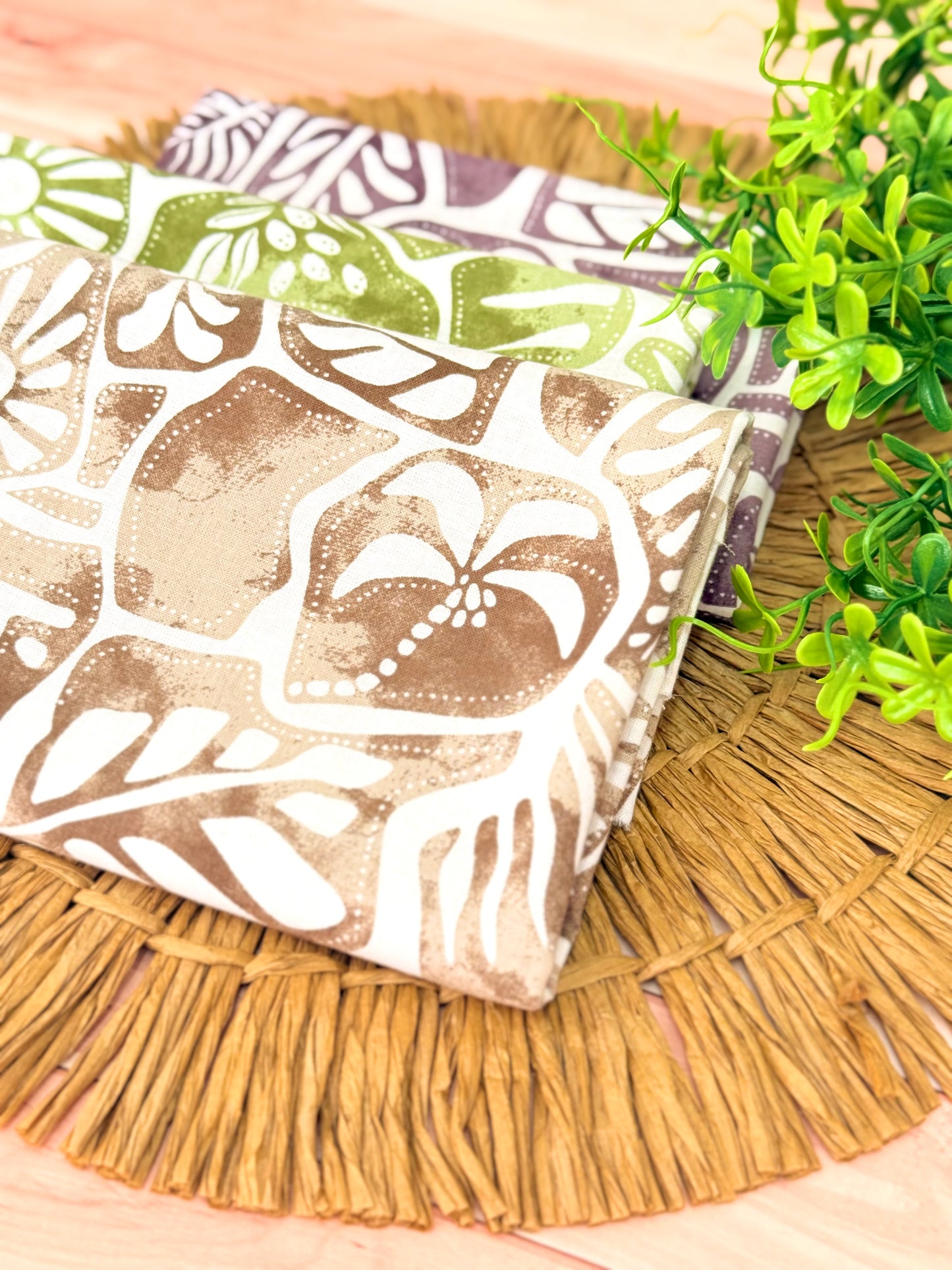 Printed Linen Sahara Tiles