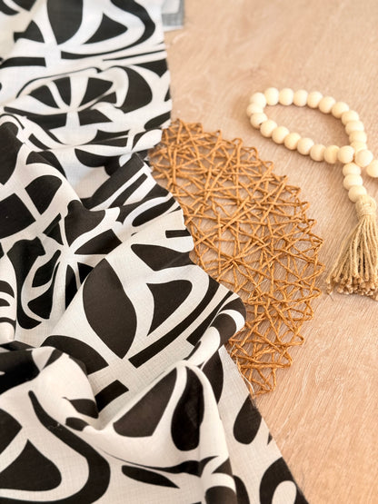 Printed Slub Linen Palma Brava