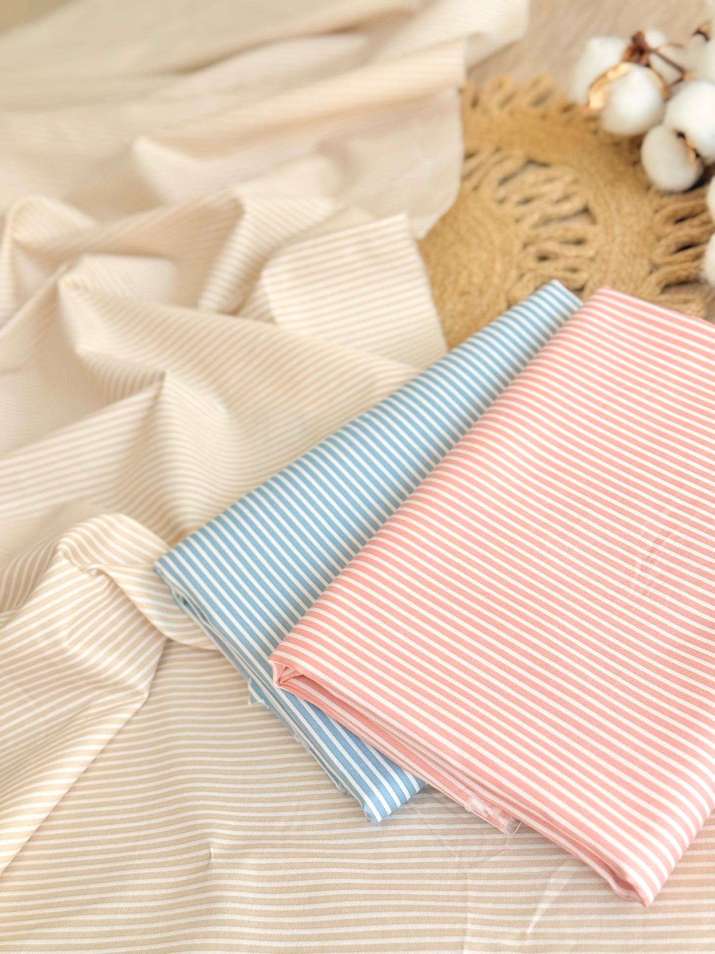 Cotton Twill Pastel Stripes