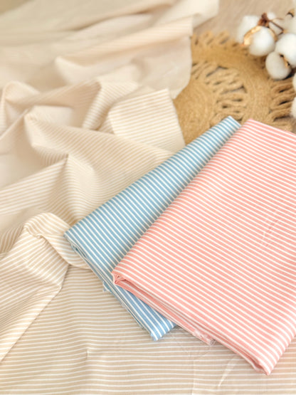 Cotton Twill Pastel Stripes