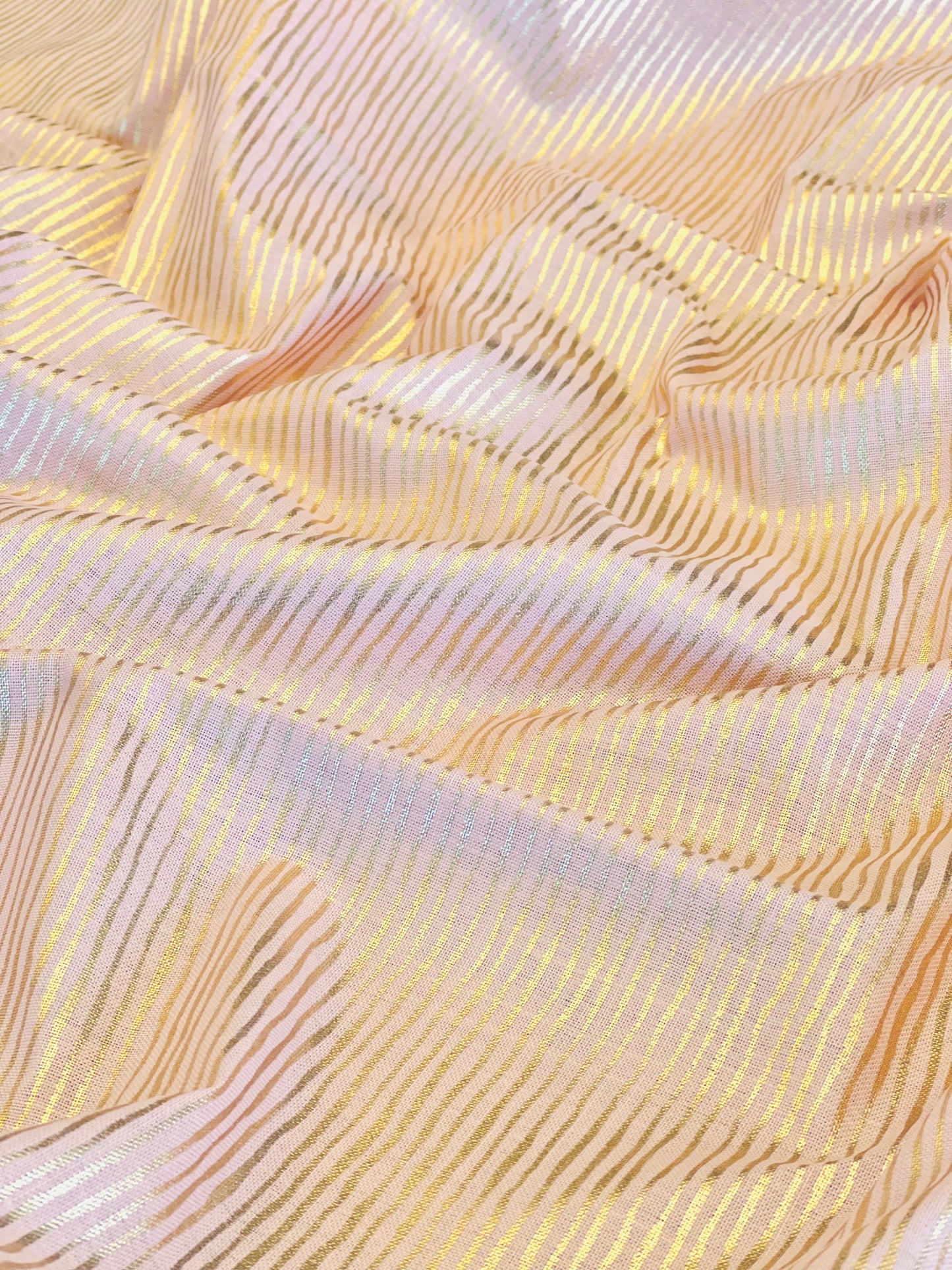 Printed Linen Foil Waves