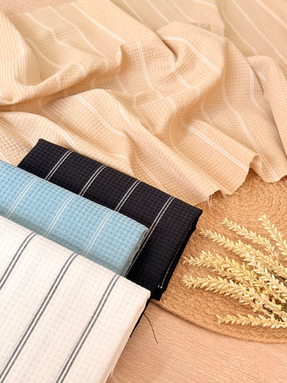 Waffle Fabric Coastal Texture