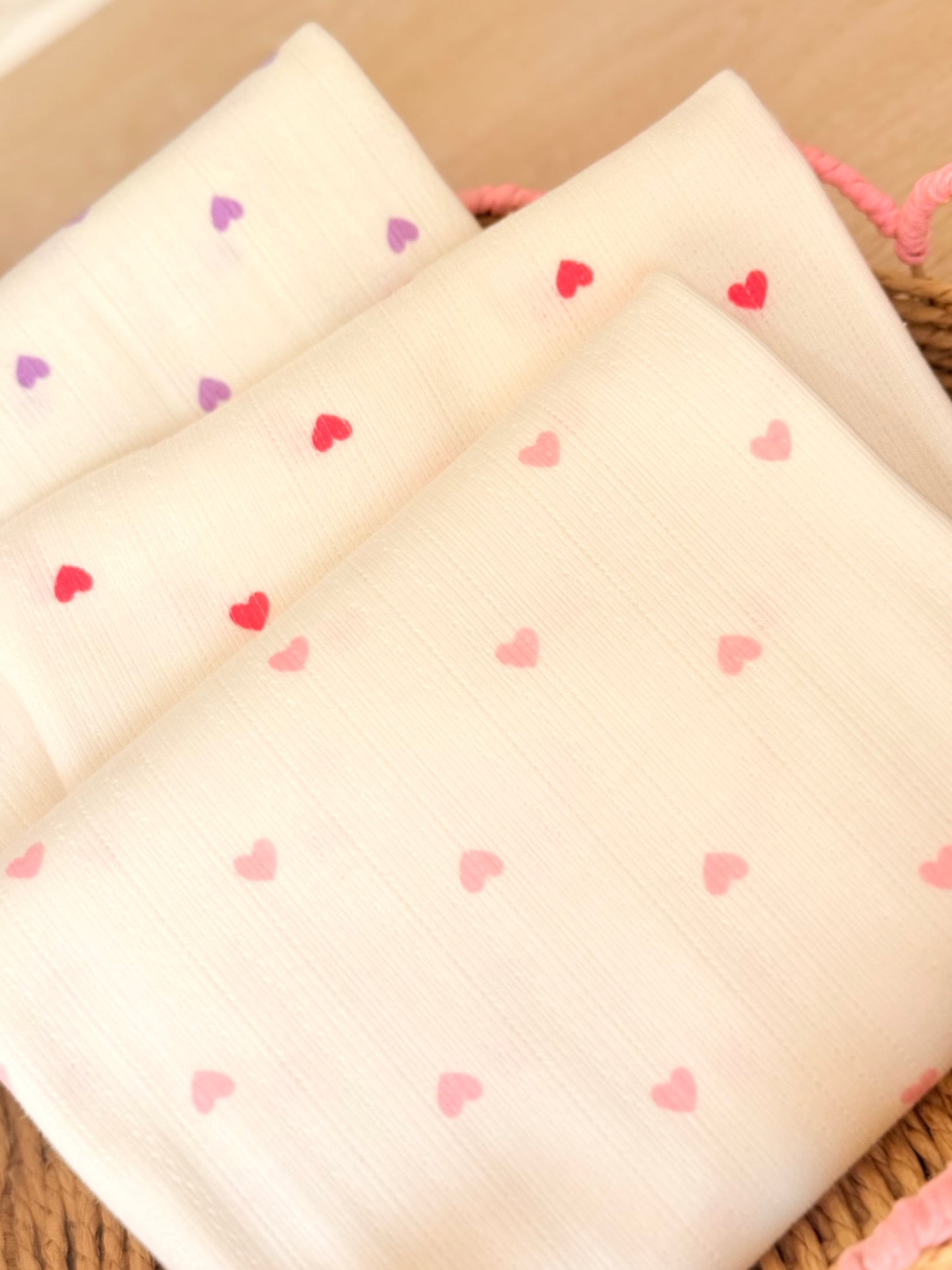 Printed Cotton Jersey Little Hearts