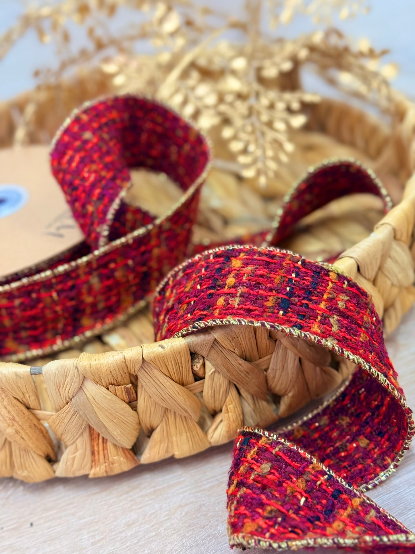 Listón Golden Flame Tweed