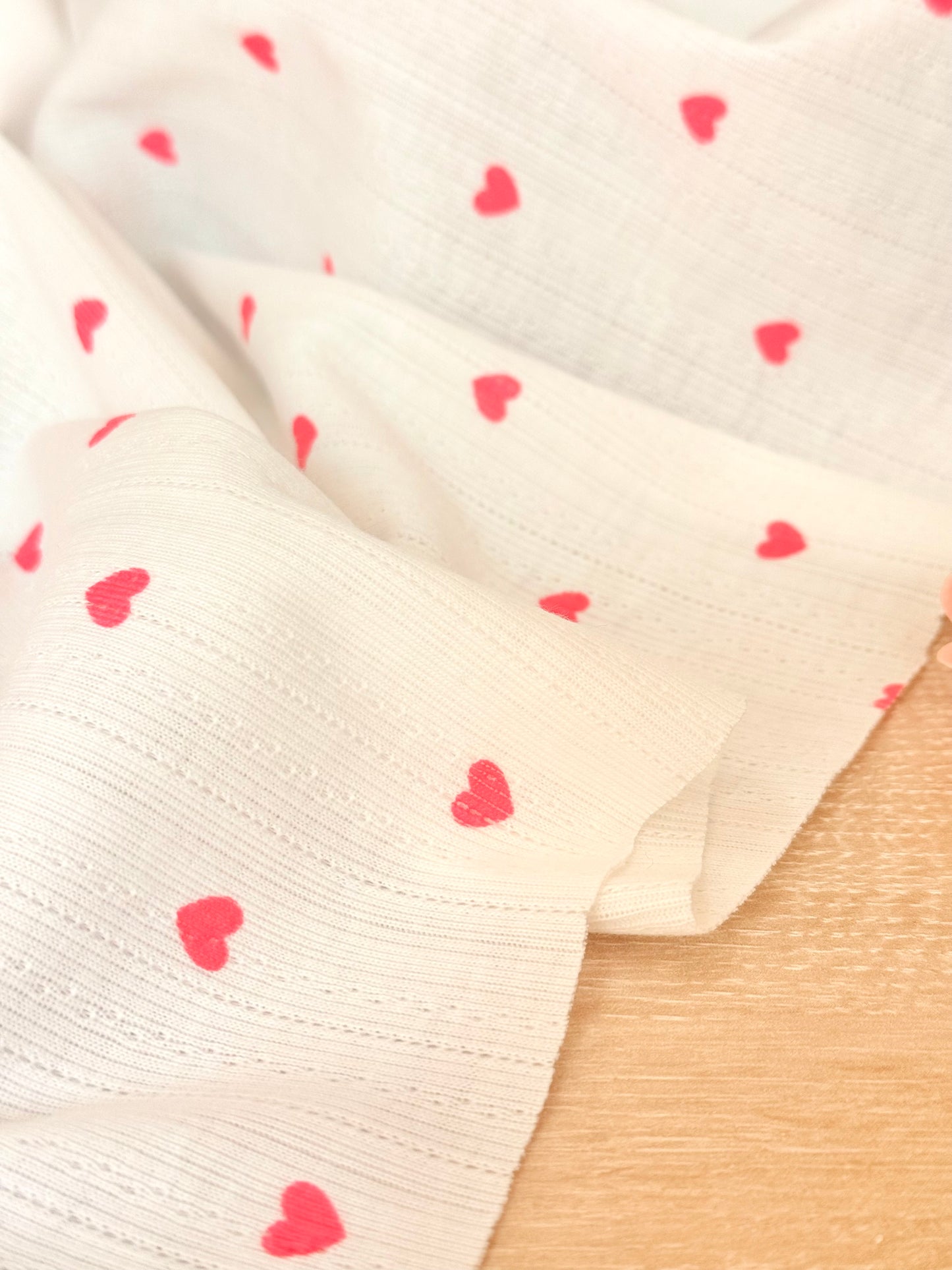 Printed Cotton Jersey Little Hearts