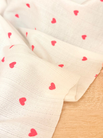 Printed Cotton Jersey Little Hearts