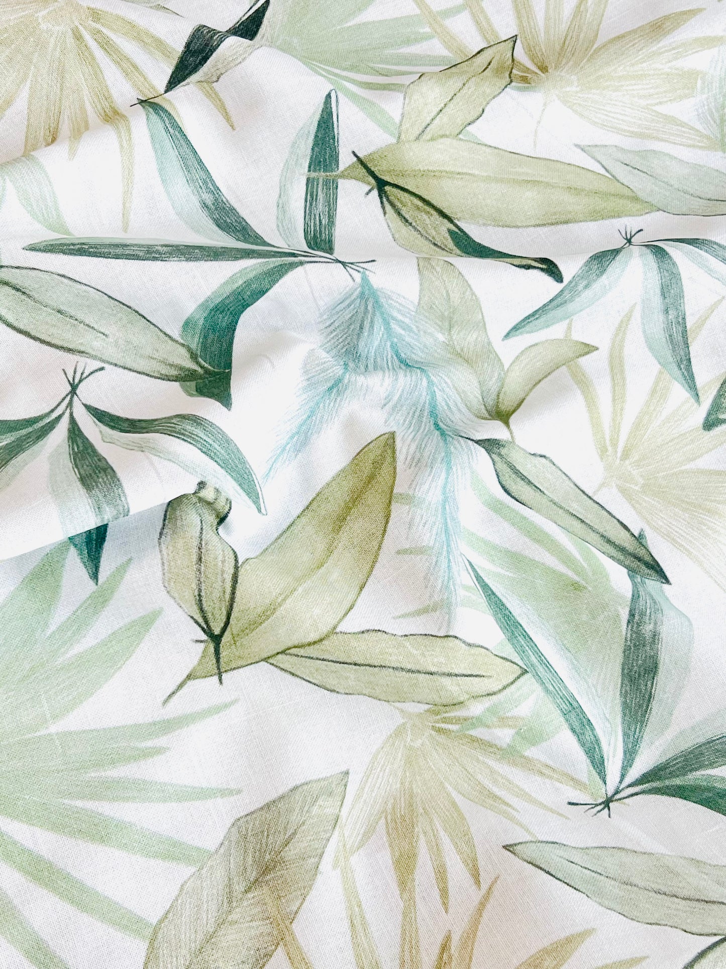 Printed Linen Eucalyptus