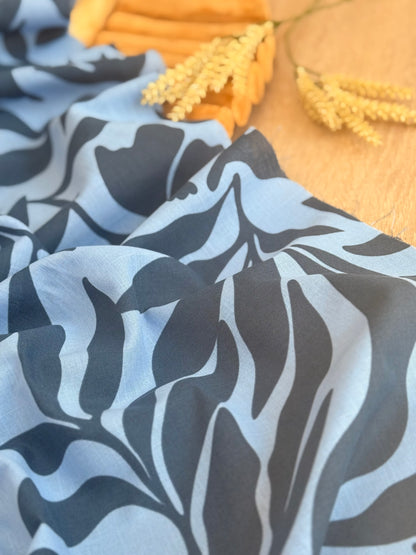 Printed Linen Tropical Silhouette