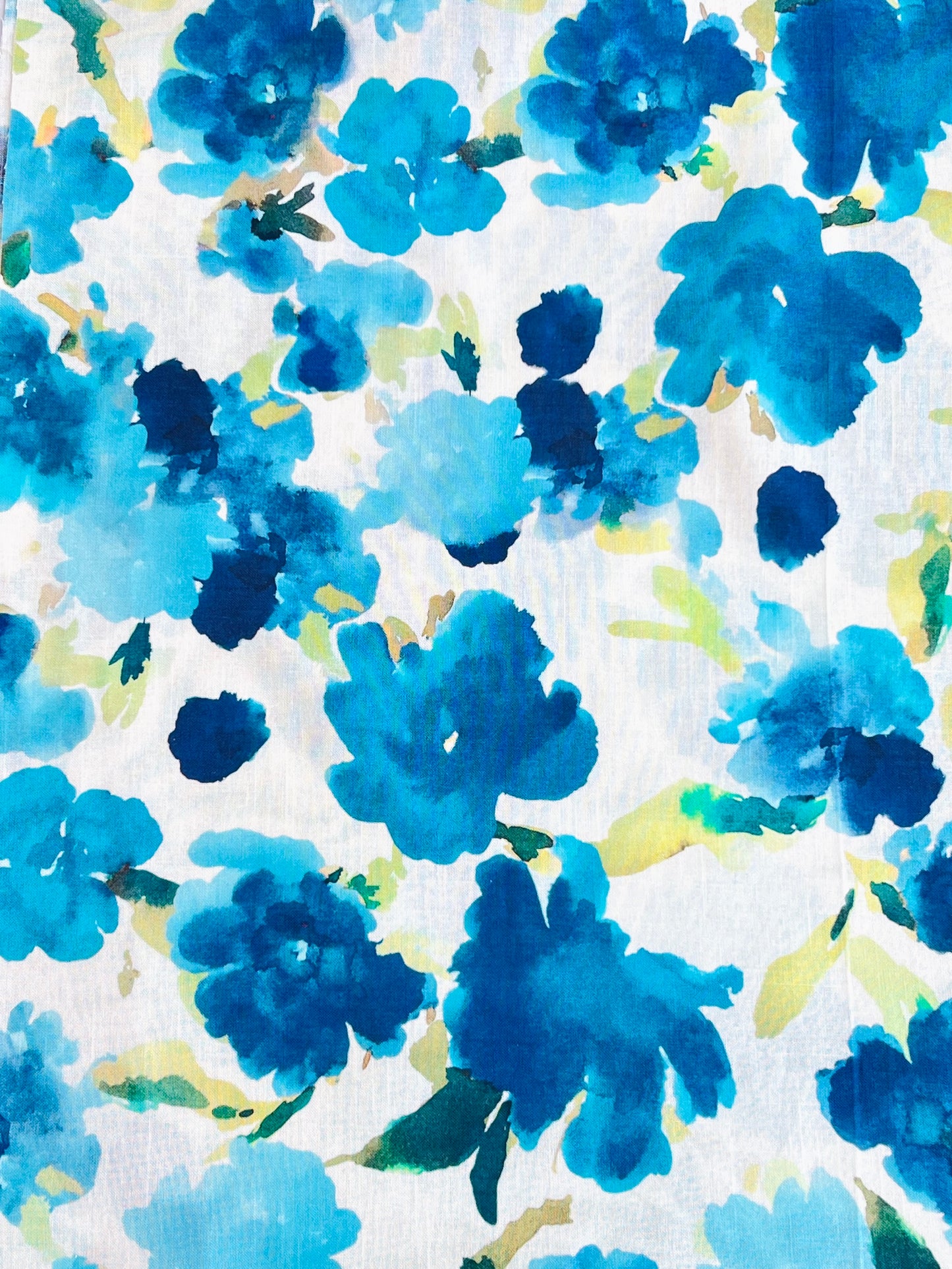 Printed Linen Aquarela Flowers