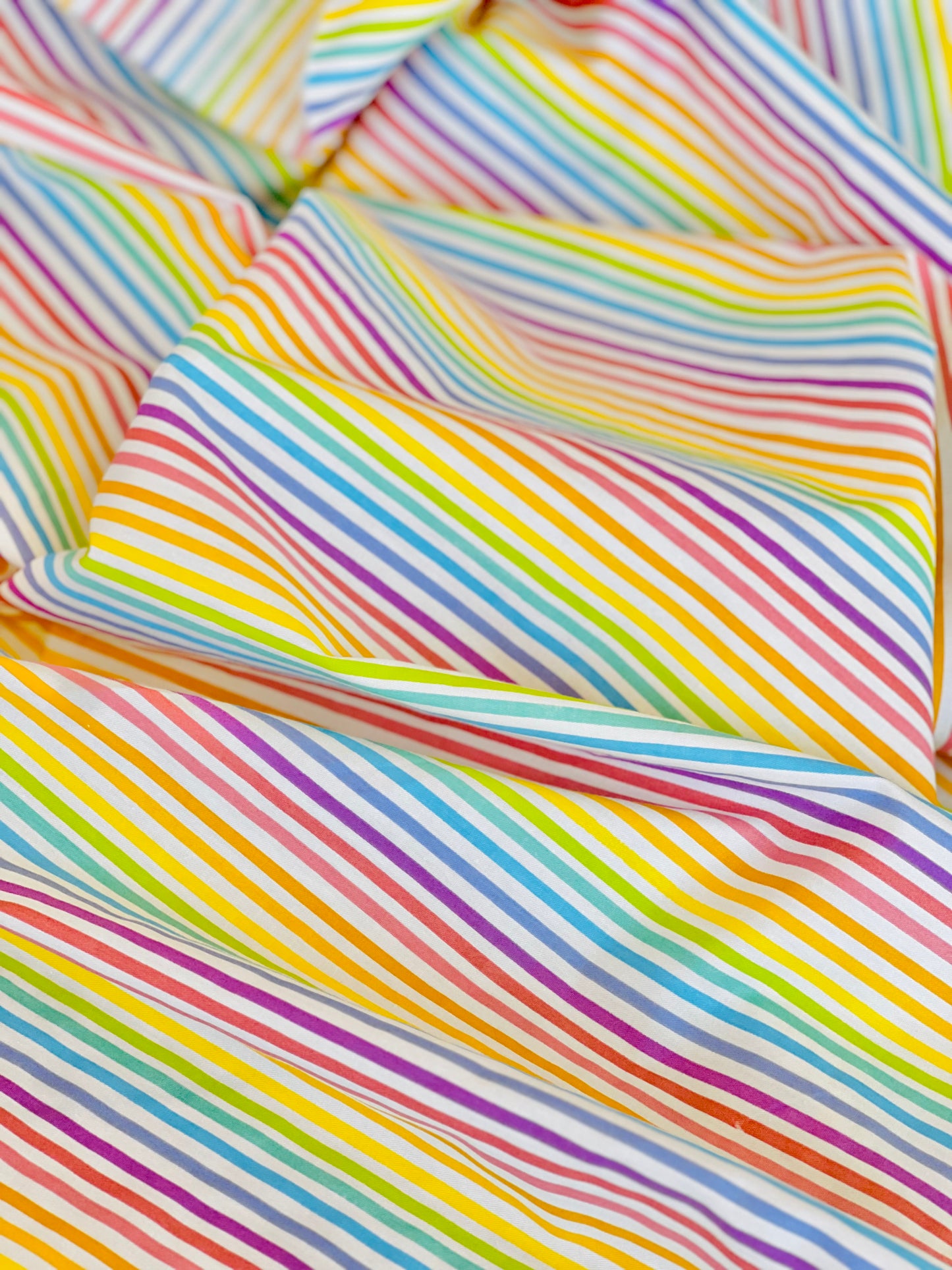 Cotton Twill Rainbow Stripes