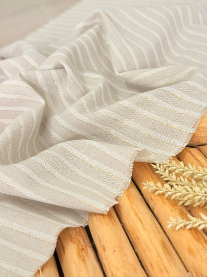 Artisanal Linen Lurex Stripes