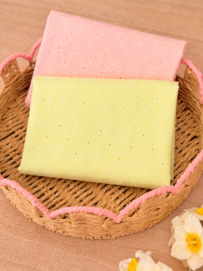 Puff Printed Cotton Petal Lattice
