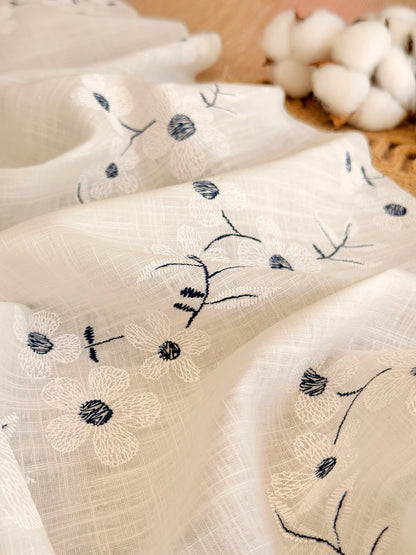 Puff Printed Cotton Blue Blossom