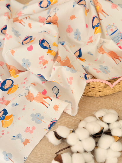 Cotton Twill Snow White Forest