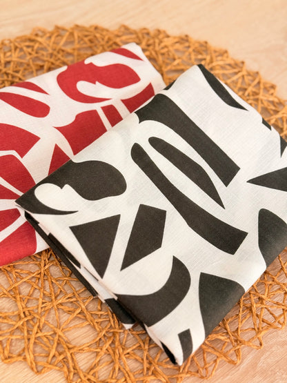 Printed Slub Linen Palma Brava