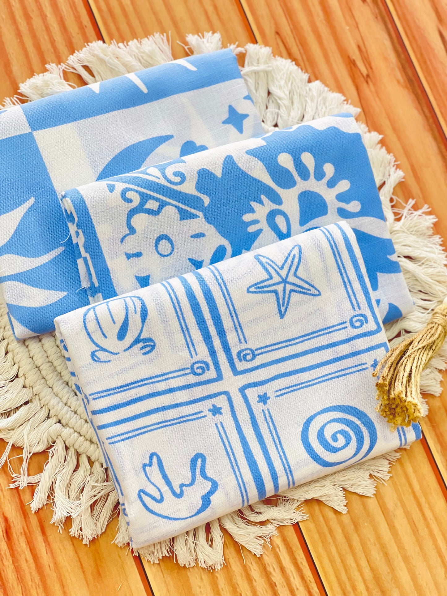 Printed Linen Santorini Breeze