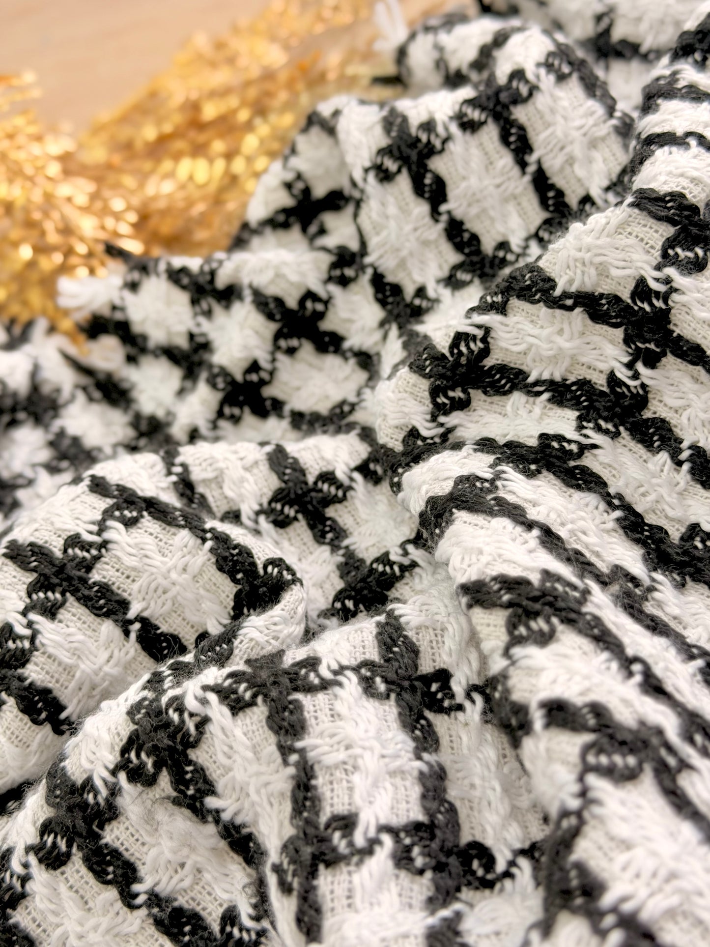 Tweed Monochrome Grid
