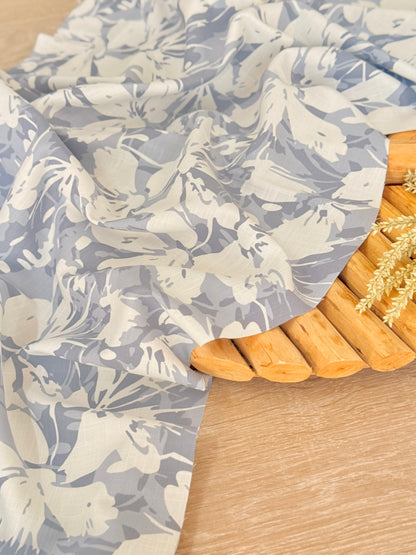 Printed Linen Slub Island Bloom
