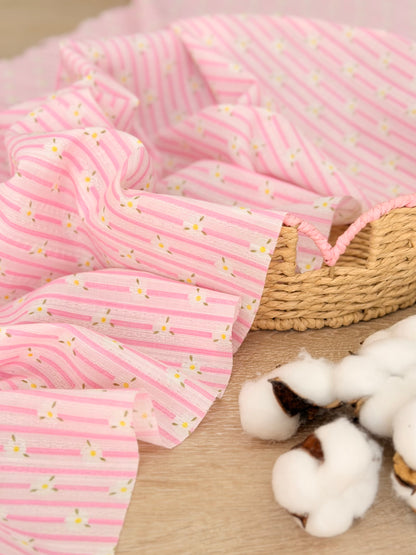 Embroidered Cotton Daisy Lane