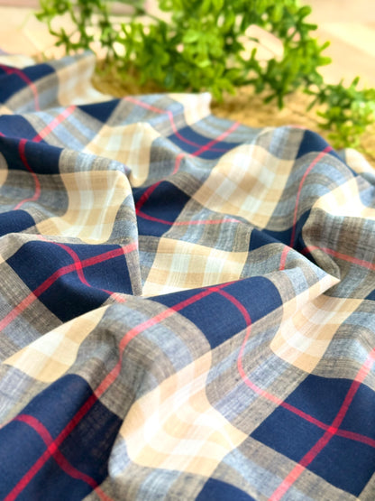 Printed Linen Checks 06