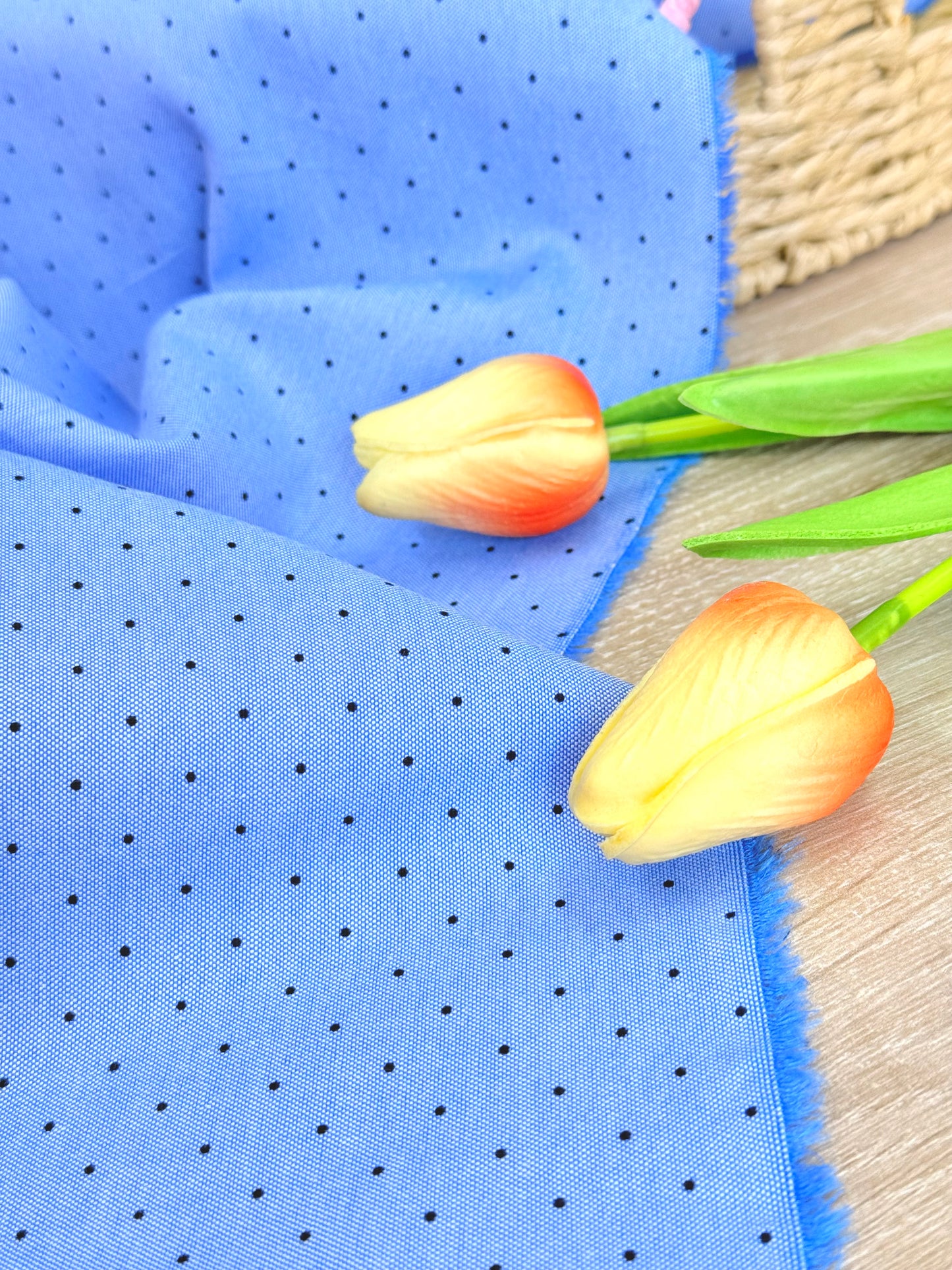 Printed Denim Mini Dot