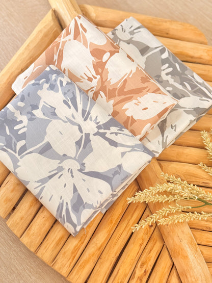 Printed Linen Slub Island Bloom