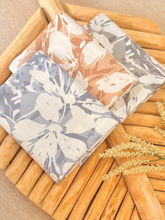 Printed Linen Slub Island Bloom