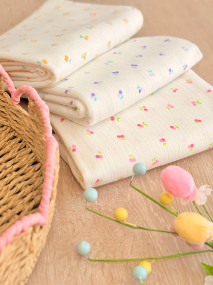 Printed Cotton Jersey Sweet Cherries