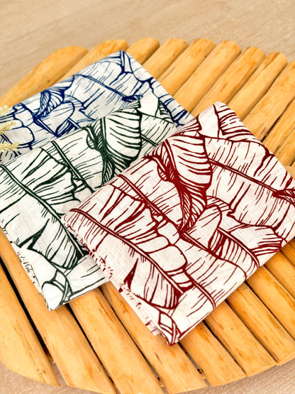 Embroidered Cotton Banana Grove