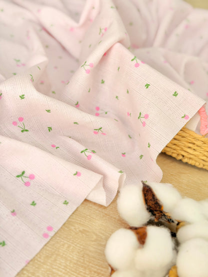 Printed Cotton Jersey Cherry Blossom