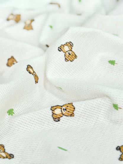 Printed Waffle Teddy Bear