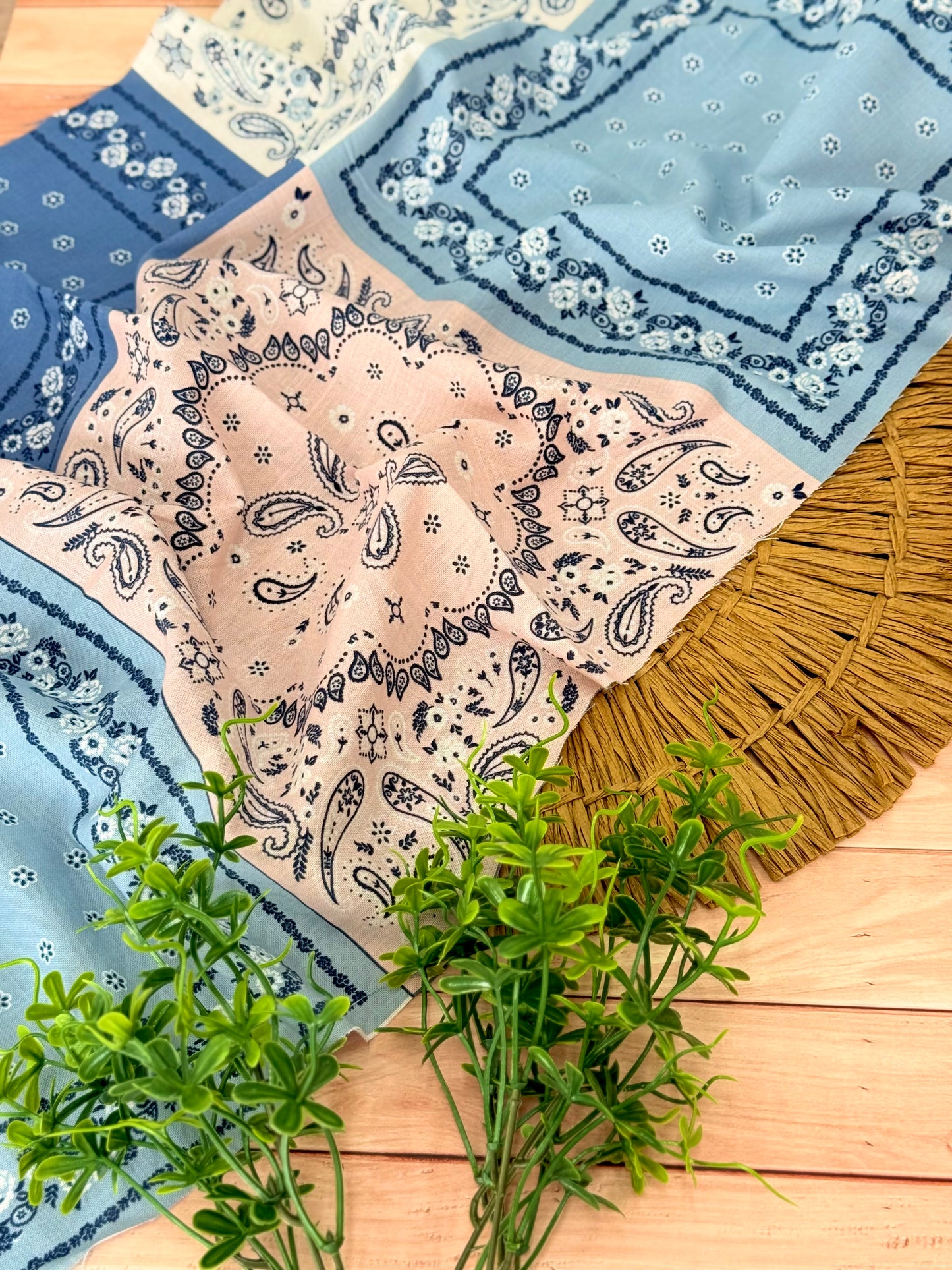 Printed Linen Bandana Bloom