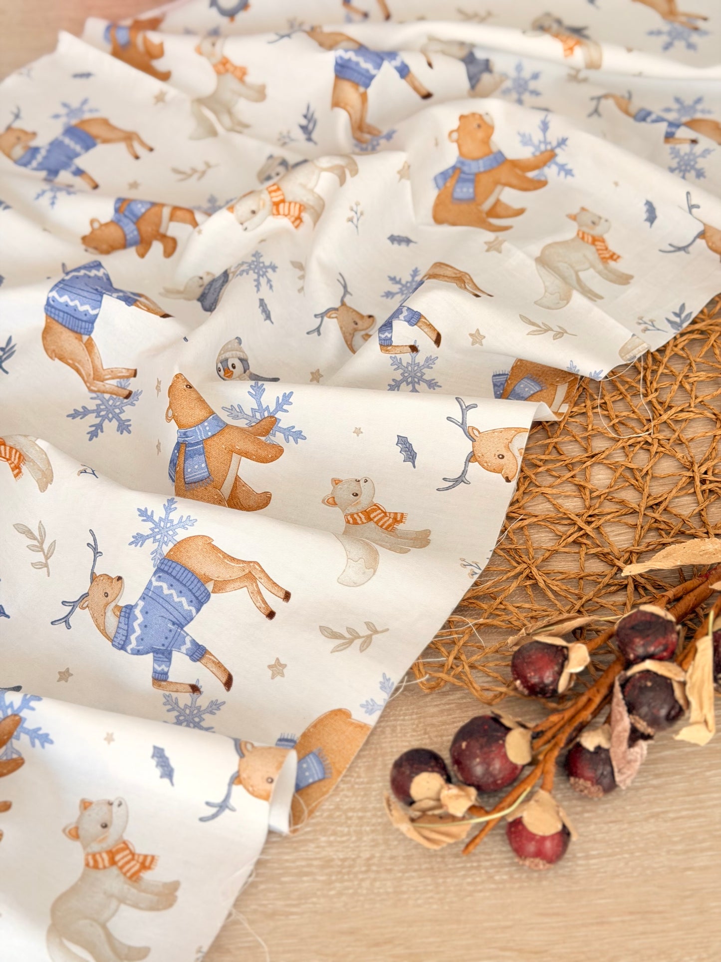 Cotton Twill Winter Friends