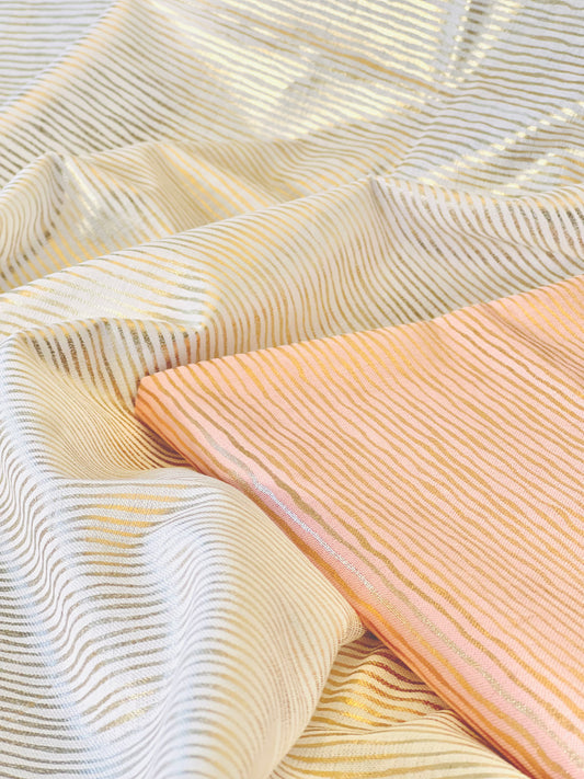 Printed Linen Foil Waves