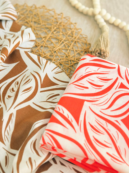 Printed Linen Tropical Trace