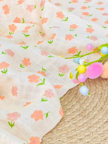 Muselina Shiny Flower 03
