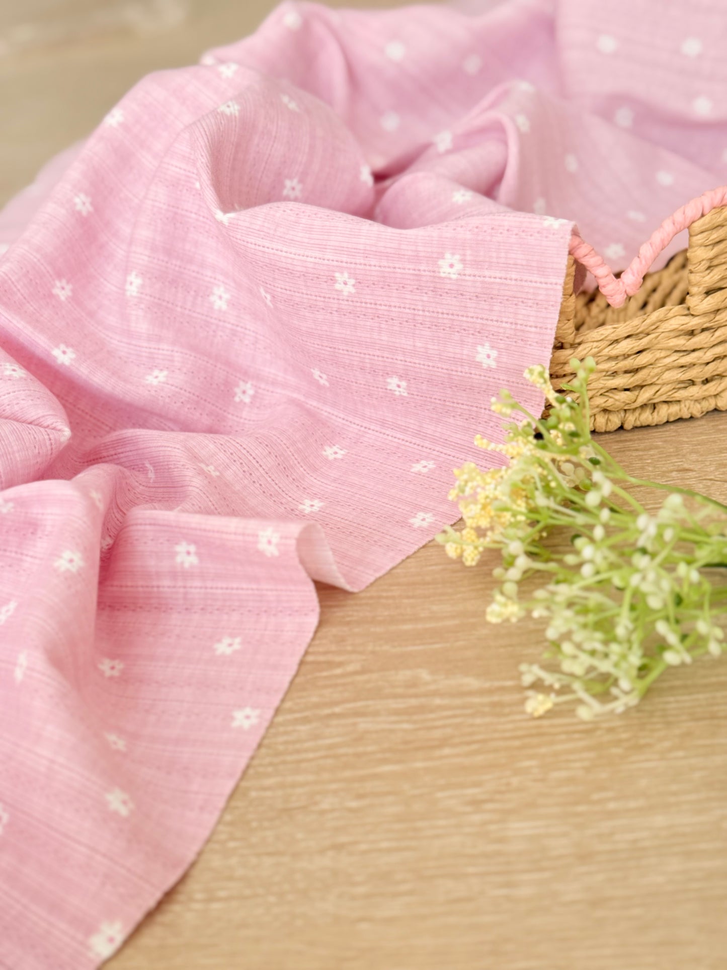 Printed Cotton Jersey Pink Picnic