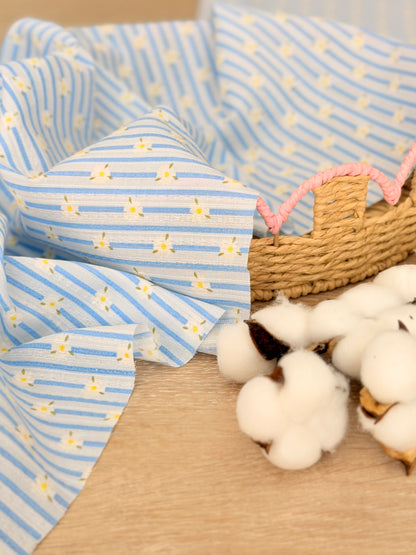 Embroidered Cotton Daisy Lane