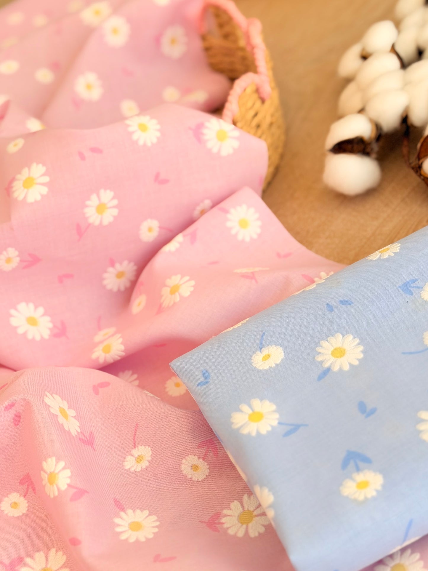 Puff Printed Cotton Daisy Blush