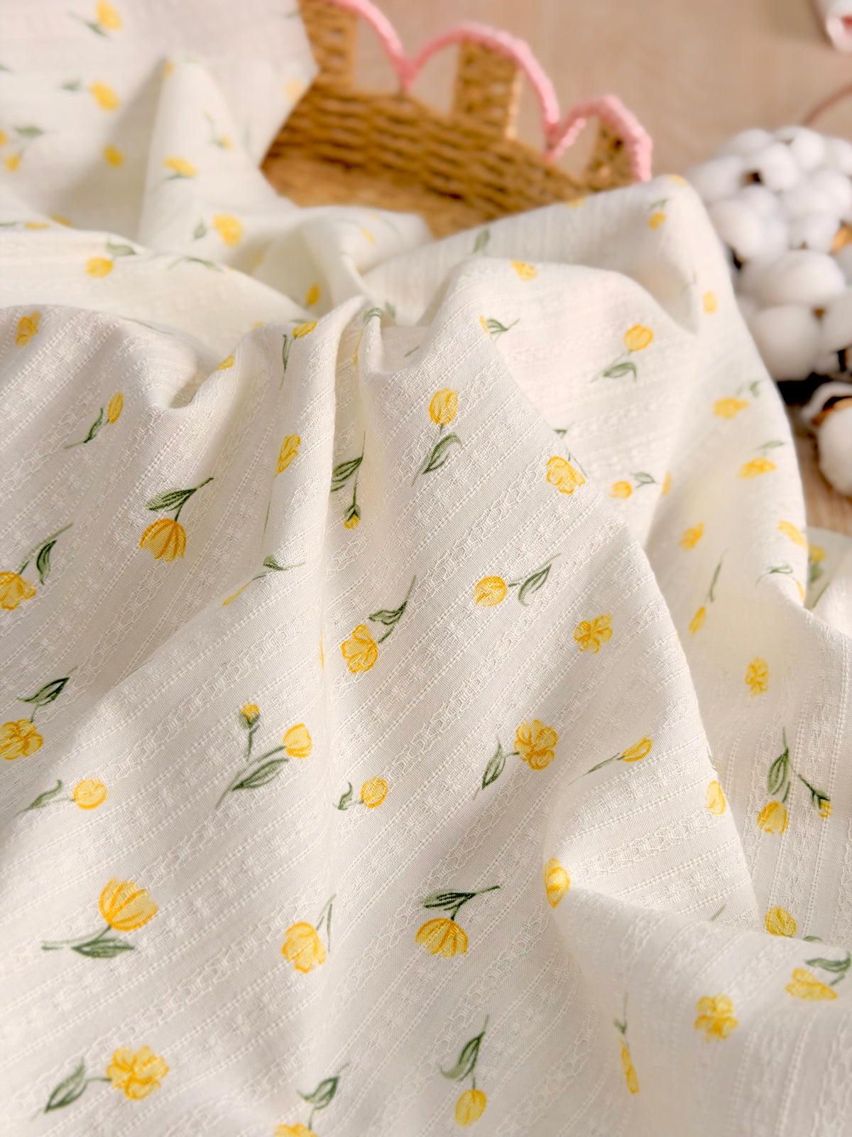 Embroidered Cotton Buttercup