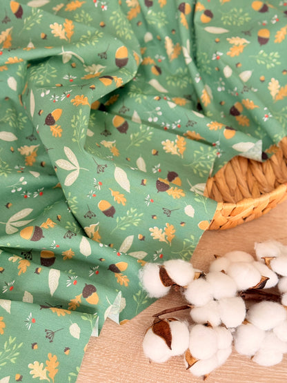 Cotton Twill Autumn Acorns