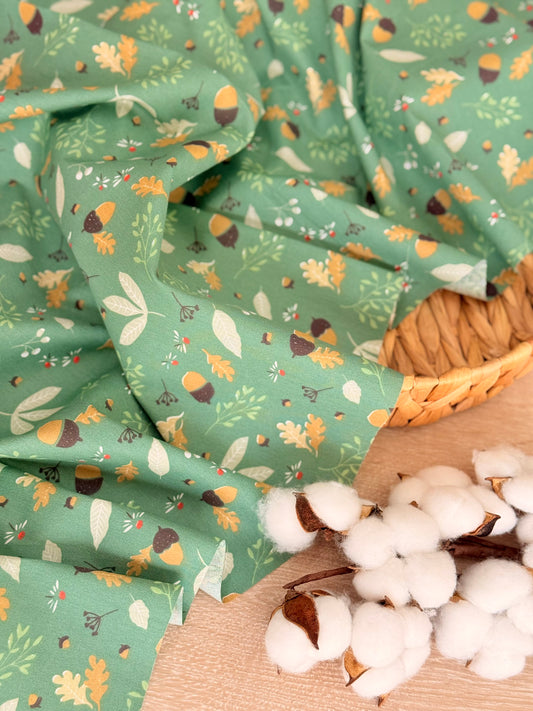Cotton Twill Autumn Acorns