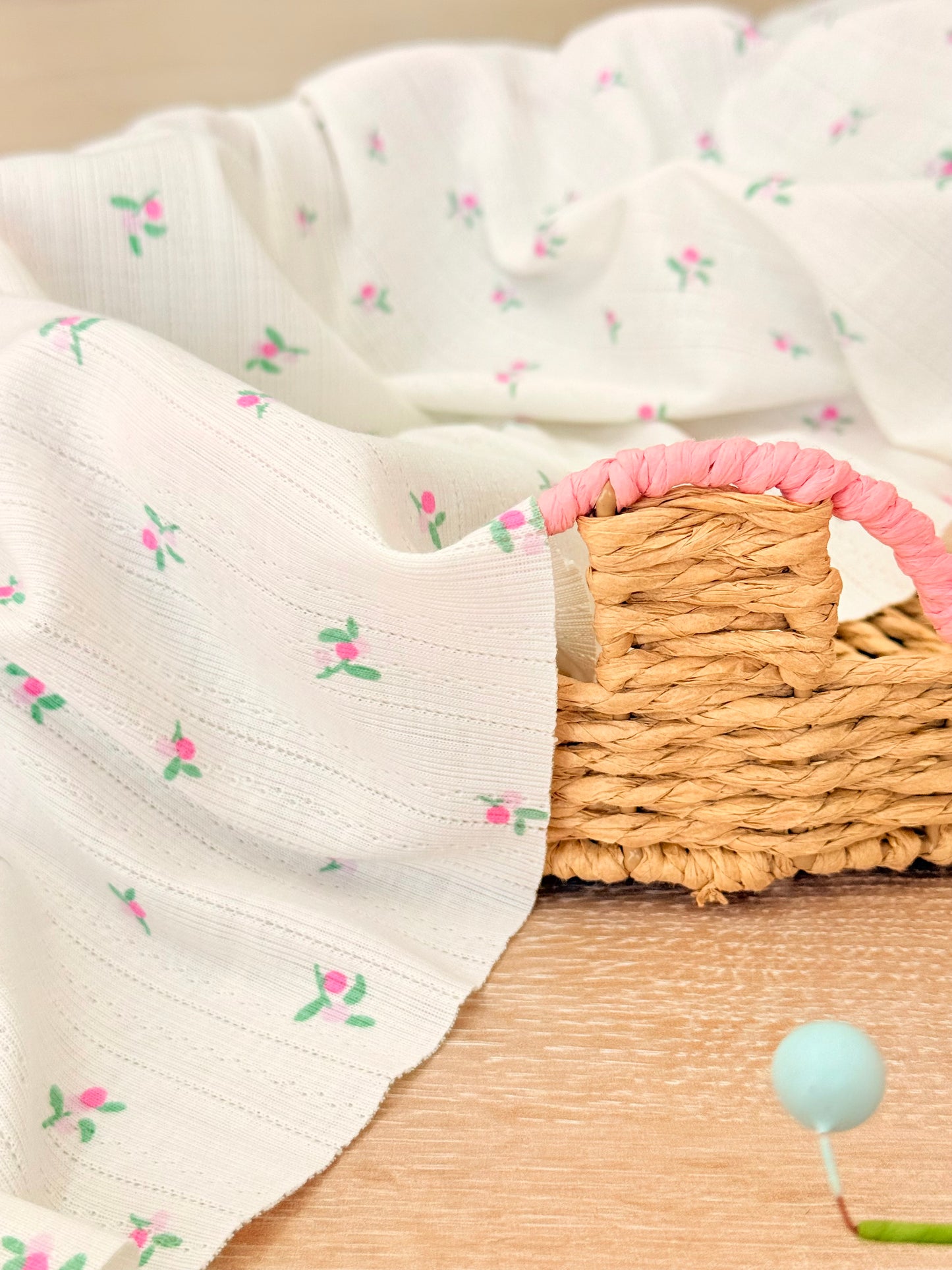 Printed Cotton Jersey Tiny Blossoms