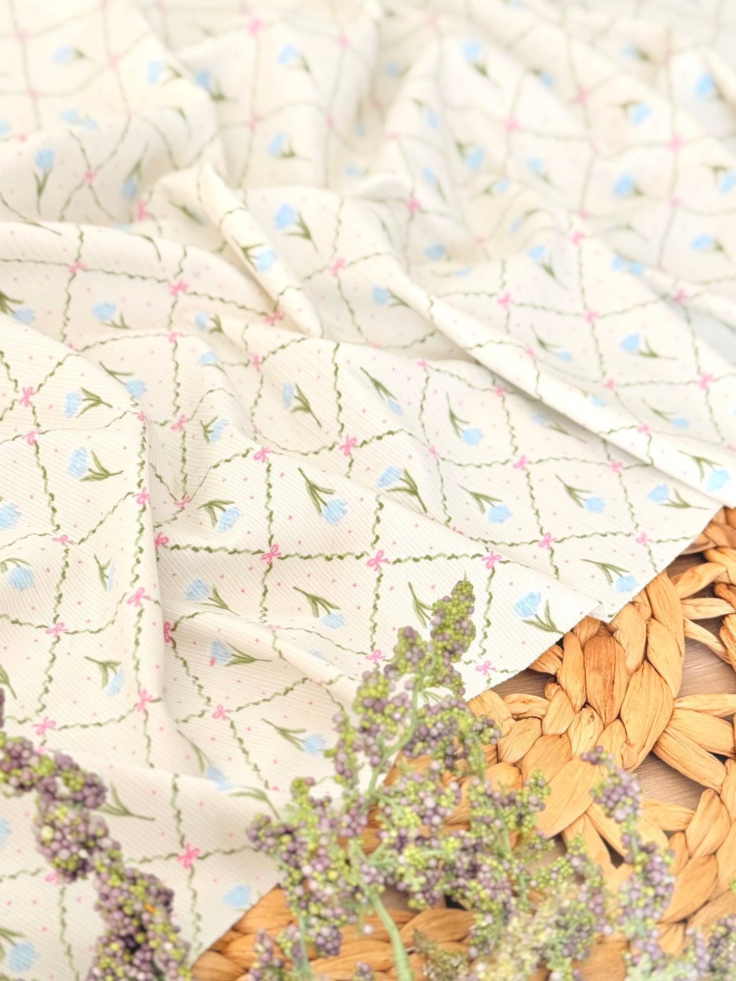 Printed Rib Cottage Flowers