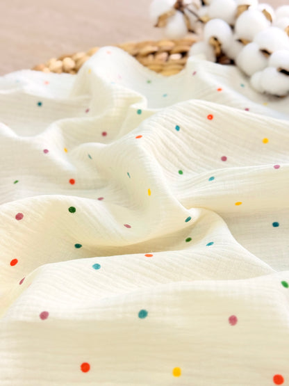 Muselina Rainbow Dots