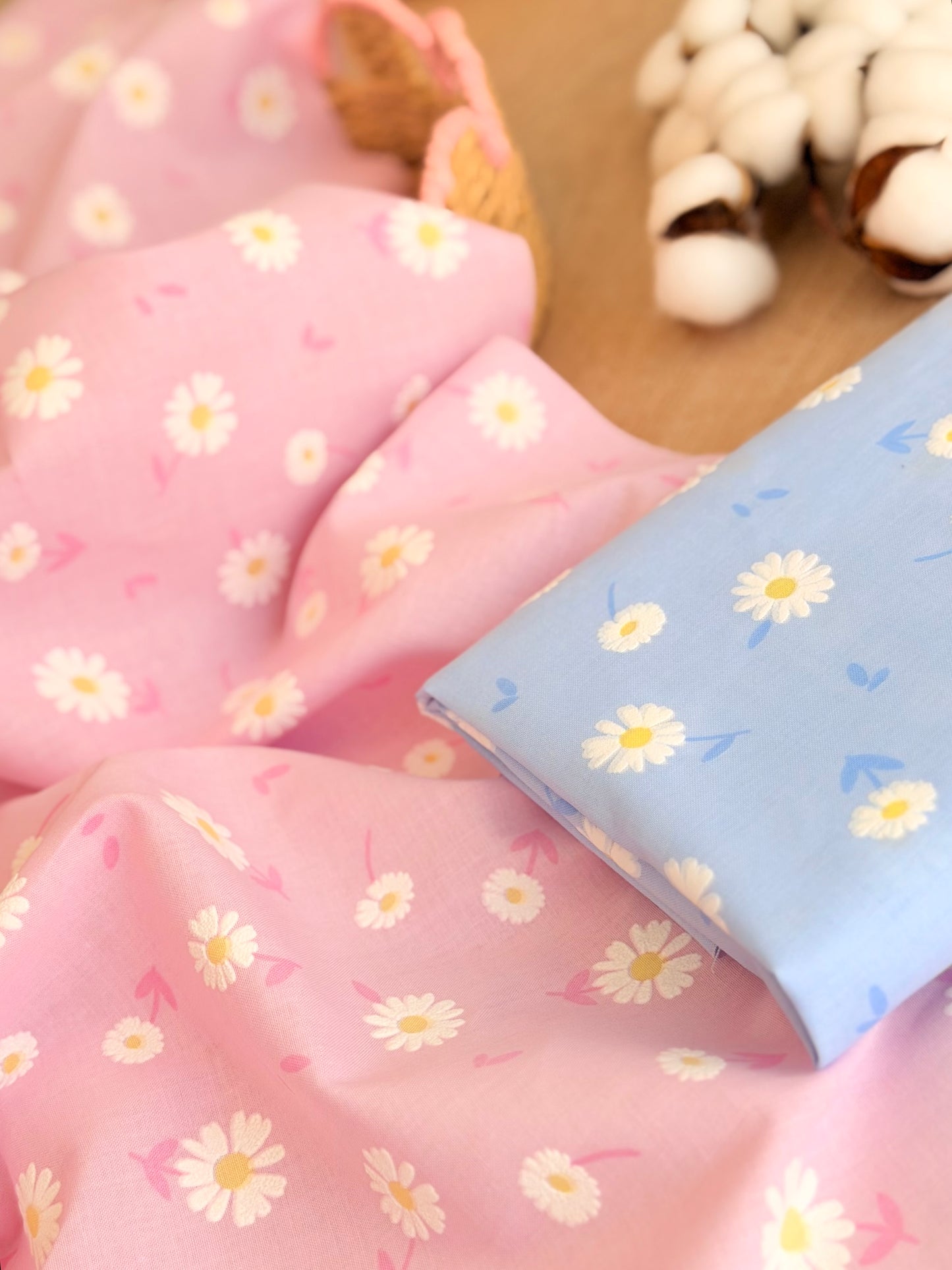 Puff Printed Cotton Daisy Blush